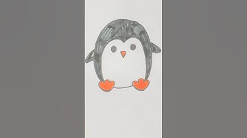 Penguin 🐧 #drawing #art #tutorial #video #viralvideo #ytshort #ytviral #shortvideo #shorts #short
