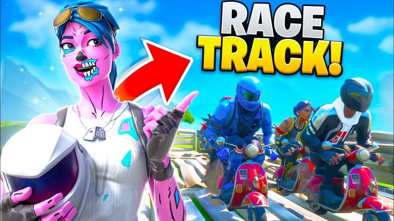 I opened up a RACE TRACK in Fortnite... (so funny)