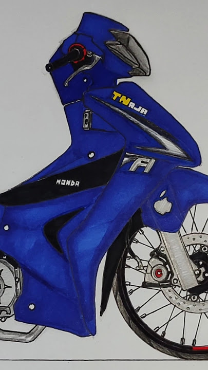 สอนวาดรูป เวฟ110i ทรงเชง Wave110i Tik Tok part 2