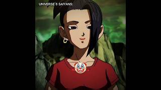 UNIVERSE 6 Saiyans 🤡 vs UNIVERSE 7 Saiyans 🗿 #shorts #dbz #dbs