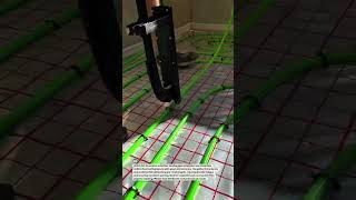 Precision Underfloor Heating Pipe Installation Tool 🔥 #FloorHeating #ConstructionTech #HVAC