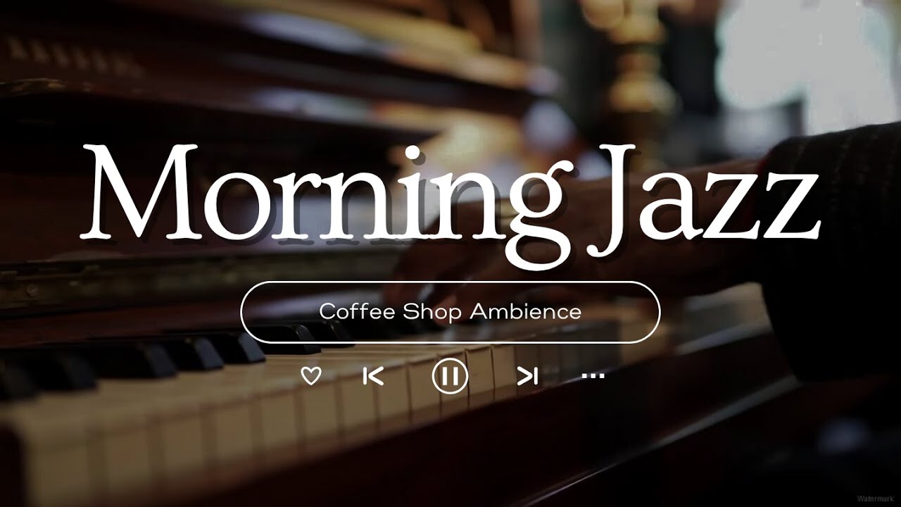 Jazz Relaxing Music 4K Cozy Spring Coffee Shop Ambience 🌸 Smooth Jazz Instrumental Music for Work