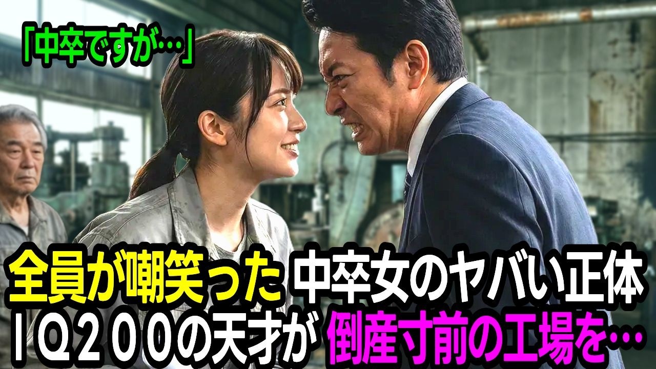 「中卒ですが…」嘲笑われた「中卒」の正体はIQ200の天才少女。倒産寸前の工場で起きた大逆転の奇跡【感動する話】