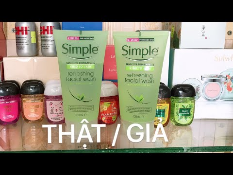 Phân biệt THẬT / GIẢ sữa rửa mặt Simple 🌻 Ngọt Vlog