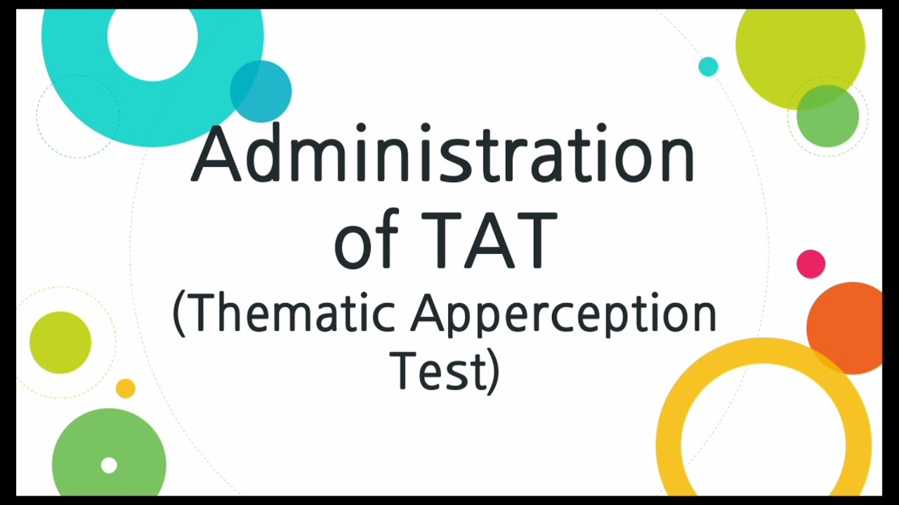 Administration of (TAT) in English, Hindi, Urdu 