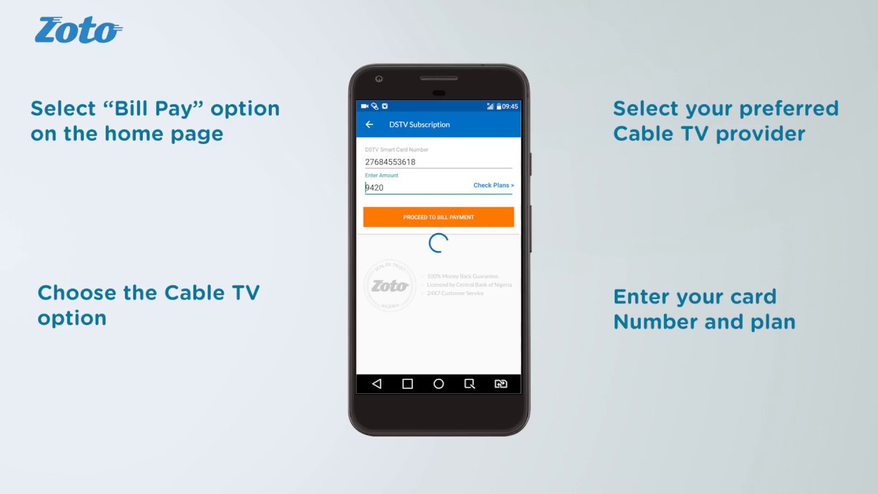 How to pay Cable TV Bills on Zoto YouTube