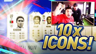 10 ICON SBC PACKS!! YOU WON’T BELIEVE THIS!! FIFA 19