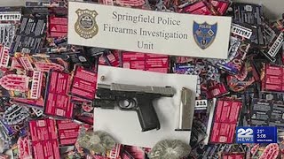 Two arrested after 175 mushroom bars, stolen firearm, drugs seized in Springfield