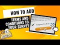 How to Add Terms and Conditions with WordPress Survey Plugin