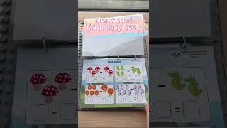 Math Busy Book #busybook #toddleractivities #quietbook #activitybook #montessorilearning #preschool
