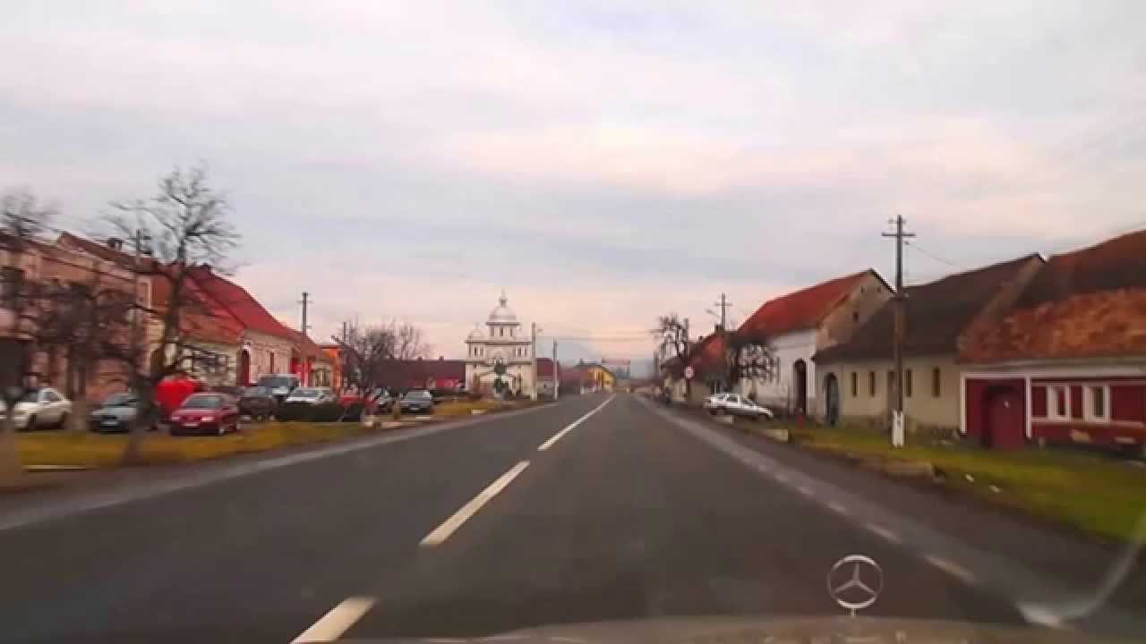 Driving through a Romanian village