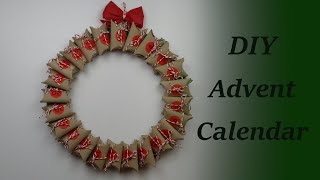 Advent Calendar wreath from paper rolls. DIY Advent Calendar