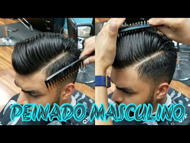 Como peinar el pelo de hombre de lado y con volumen - YouTube
