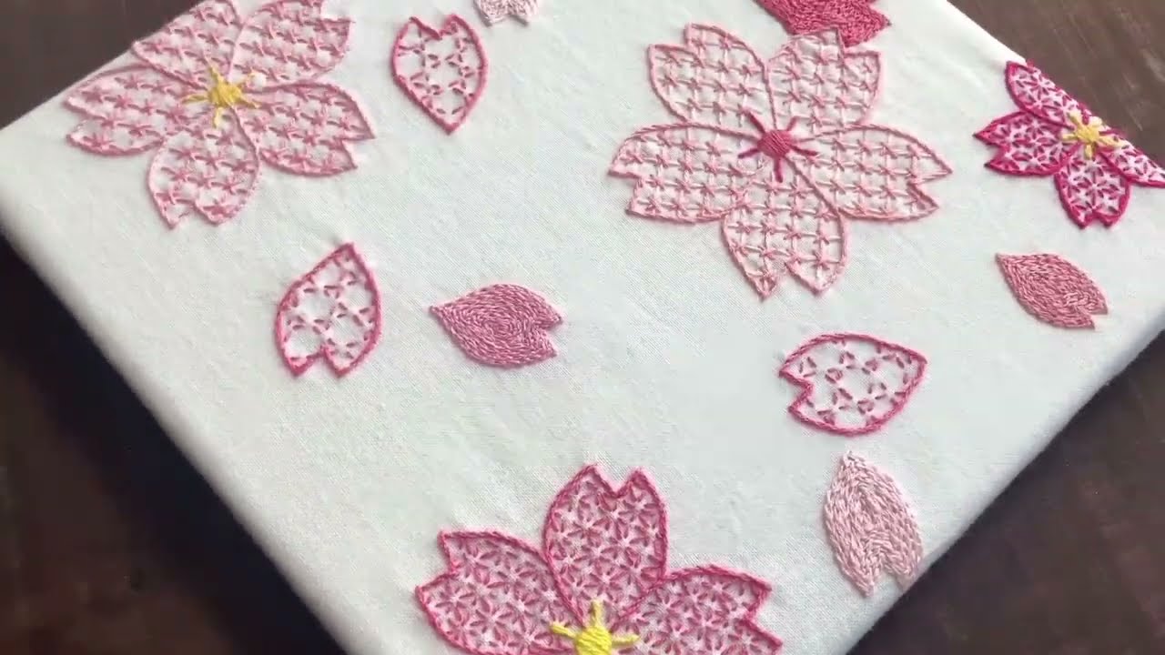 "নকশী কাঁথা ফুল ডিজাইন দিয়ে দেয়ালের ওয়ালম্যাট | Hand Embroidery Tutorial Bangla"