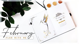 FEBRUARY 2020 Plan With Me // Bullet Journal Monthly Setup