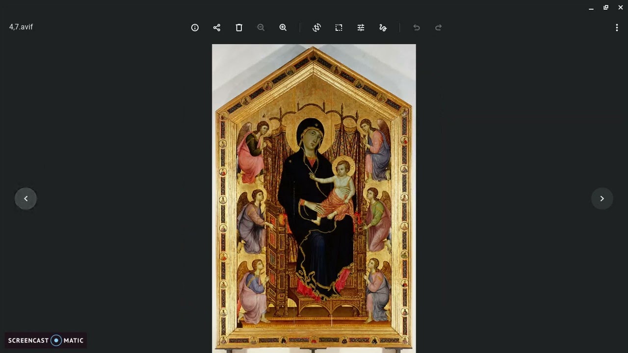 Cimabue, Duccio e Giotto.