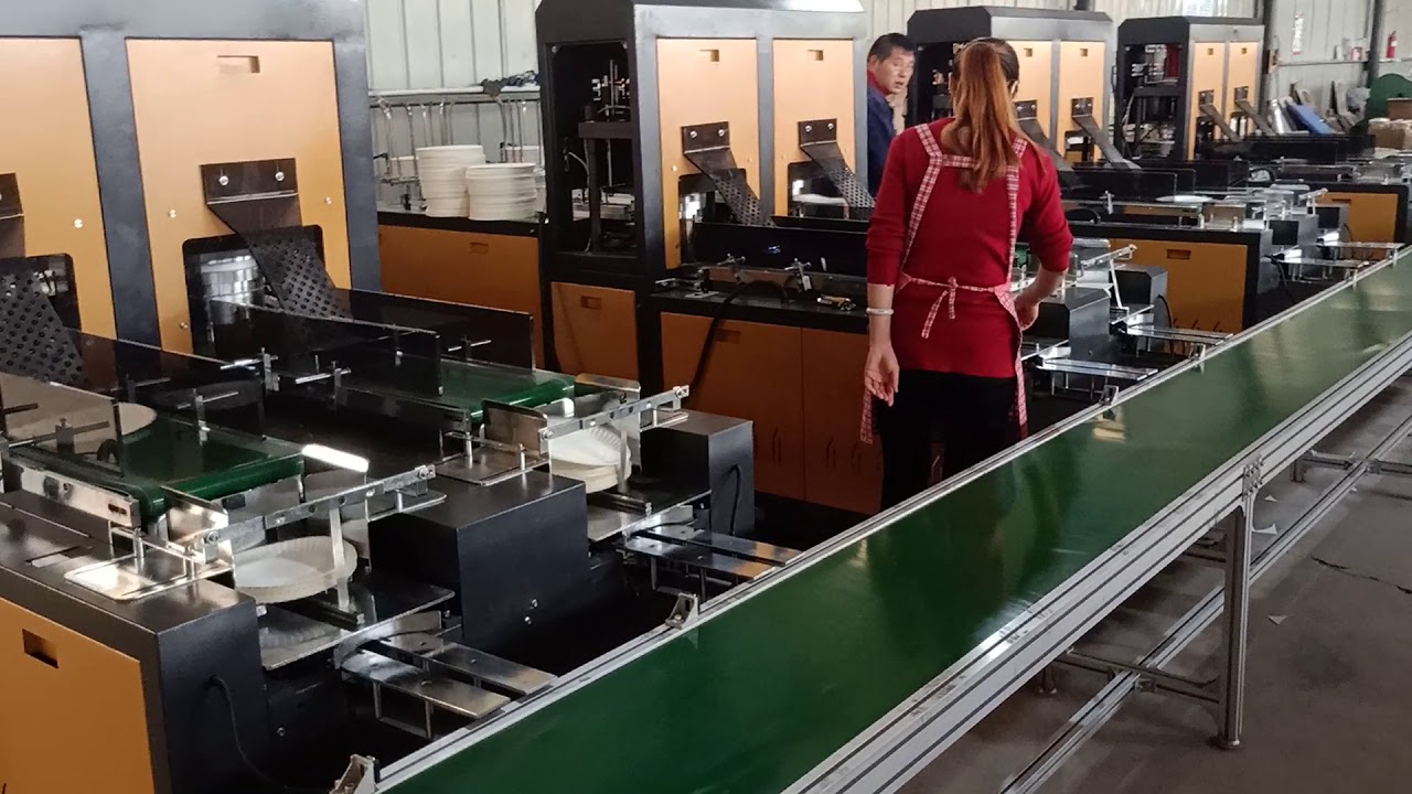 high speed paper plate making machine in line with plate packing