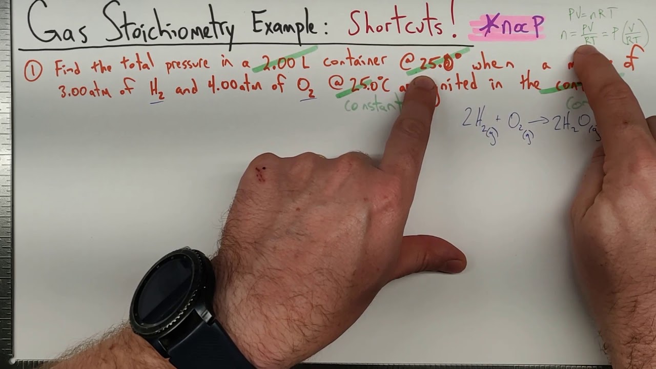 Gas Stoichiometry - Using Pressure (Gases Lesson ?.1) - YouTube