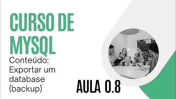 Como Fazer Backup (exportar um database) no Mysql CORRETAMENTE