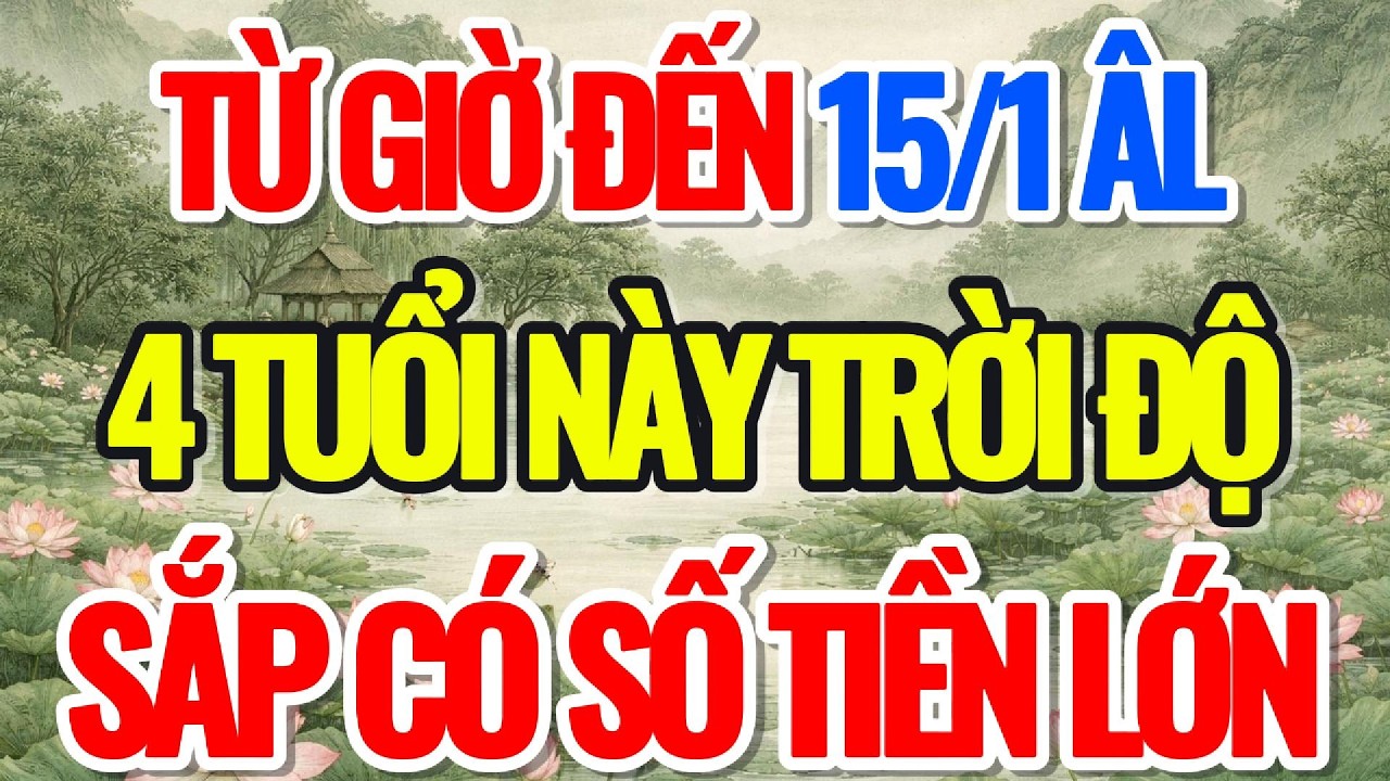 TỪ GIỜ ĐẾN 15/1 ÂL, 4 TUỔI NÀY TRỜI ĐỘ, SẮP CÓ SỐ TIỀN LỚN - Lời Phật Dạy #loiphatday #phongthuy