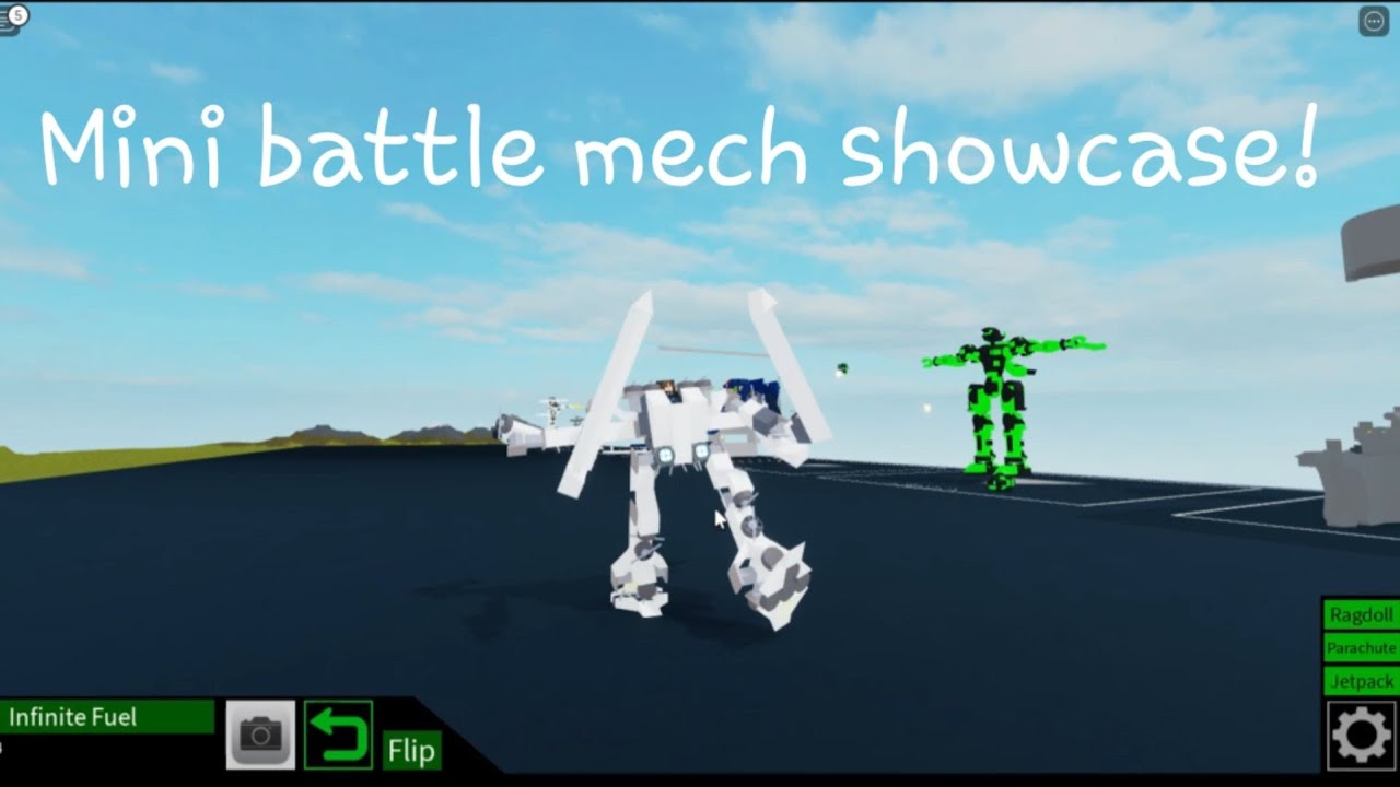 Mini battle mech showcase (plane crazy) (I will make a tutorial soon