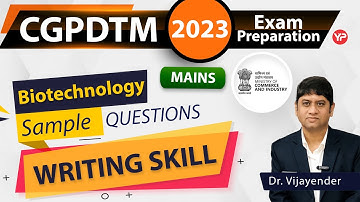 Bio Technology | Sample Question | Writing Practice | CGPDTM 2023 written exam preparation YourPedia