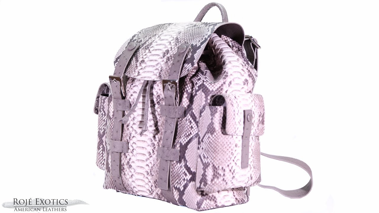 Backpack - Python and Ostrich Trim