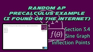 AP Precalculus Section 3.4 Example: Find the Inflection points of the SINE Graph
