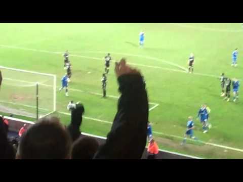 Nikola Zigic scores a last gap winner for us and celebrates to the blues fans. Lucky drop, but a good finish for Zigic who actually put in a shift today. Well done mate and KRO. Recorded on January 11, 2012 using a Flip Video camera.