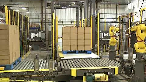 Brenton Mach-2 Case Packer, High Level Conventional Palletizer, Pallet Stacker