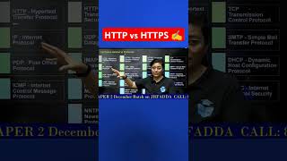 HTTP vs HTTPS | UGC NET Paper 1 ICT #shorts #shortsfeed #ugcnet2024 #jrfaddawithaditi