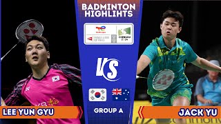 Lee Yun Gyu Vs Jack Yu Thomas Cup 2024 Badminton