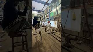 Rope Bridge Making process โ Kids physical activityโ #ropebridge #playgroundequipment #bridge