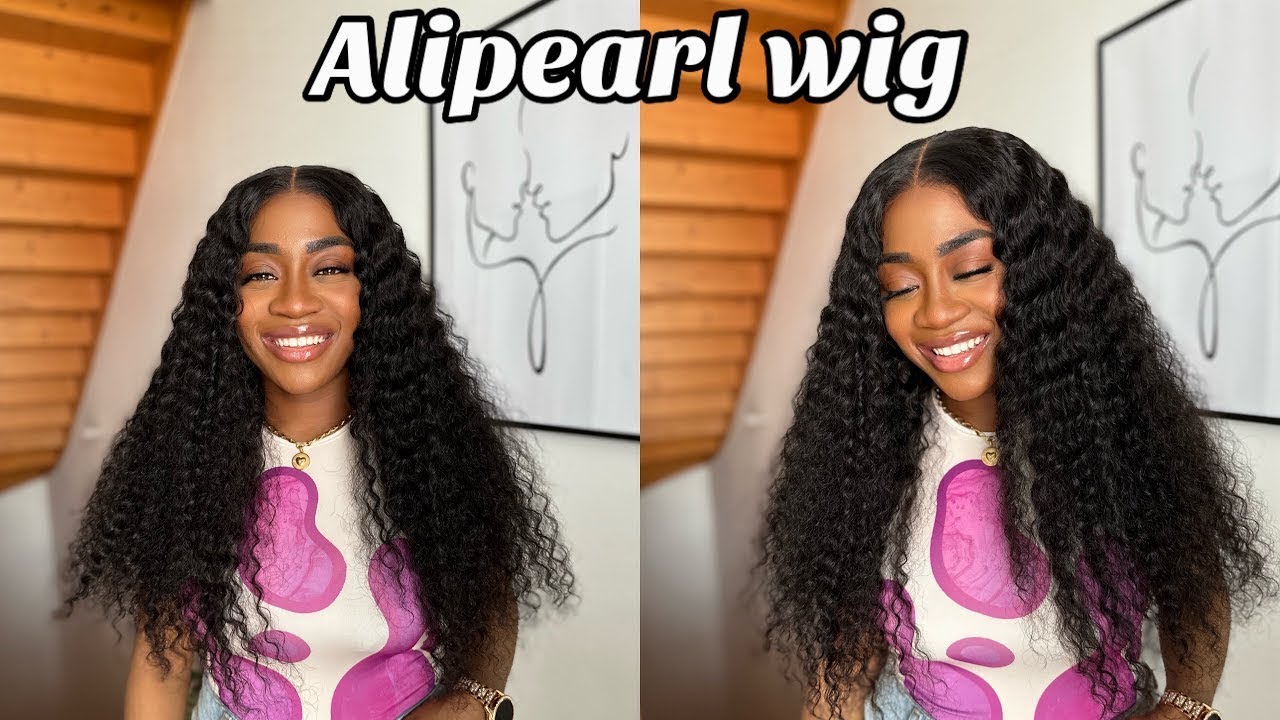 GLUELESS WIG INSTALL (BEGINNER FRIENDLY) | DEEP WAVE WIG REVIEW | ALIPEARL HAIR X 