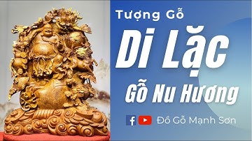 Tượng Gỗ Di Lặc: Tượng Di Lặc Ngũ Phúc - Gỗ Nu Hương | Đồ Gỗ Mạnh Sơn #shorts