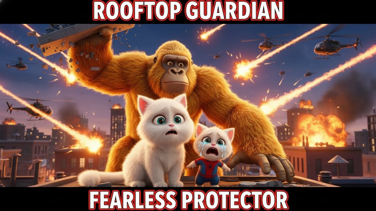 Кошка-мать и котенок, а также битва гигантских обезьян. Игры с самолетом, машиной, мотоциклом, эк...