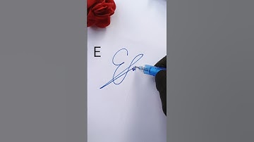 How to sign for the letter E #calligraphy #signature #howto