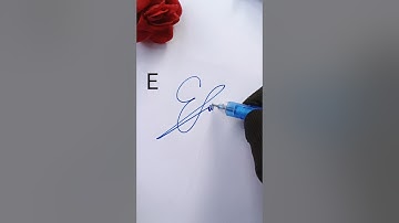How to sign for the letter E #calligraphy #signature #howto