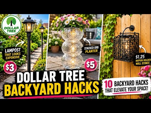 10 Dollar Tree Backyard Hacks That Make Your Garden Look Expensive🔥