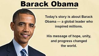 Barack Obama || 🌍Learn English Through Story Level 3 || Graded Reader 🎧