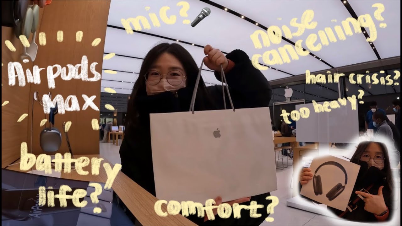 Come with me to the Apple store 🍏 Airpods Max 🎧 Review 에어팟 맥스 두달 사용 후기 vlog