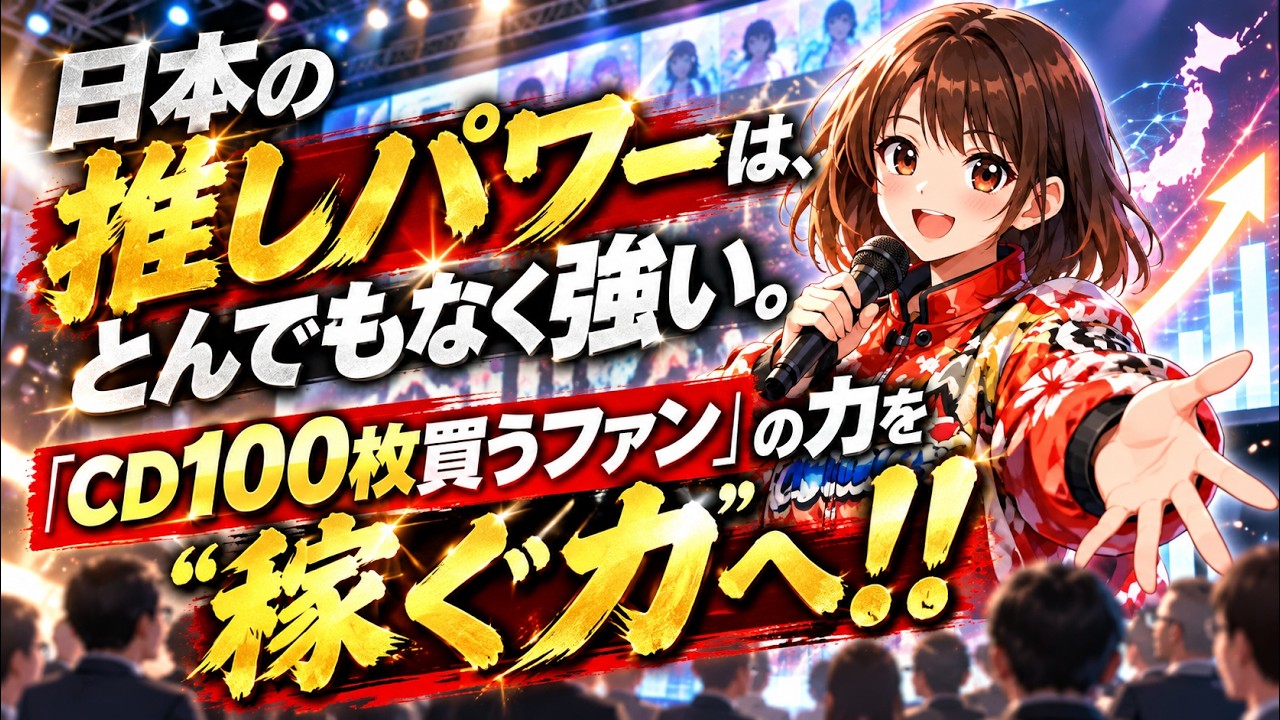 【(プロサポーターを全世界へ!)】』日本の推しパワーは、とんでもなく強い。『CD100枚買うファン』の力を“稼ぐ力”へ!!」【魚沼の名前を宇宙の果てまで!】