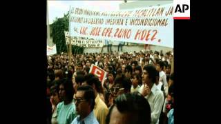 SYND 1 9 74 DEMONSTRATION AGAINST KIDNAP OF PRESIDENT'S FATHER