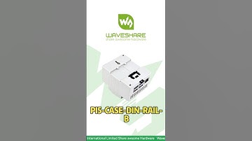 Raspberry Pi 5 DIN Rail Case，Rugged ABS Shell for Industrial Use，Clear top window #waveshare