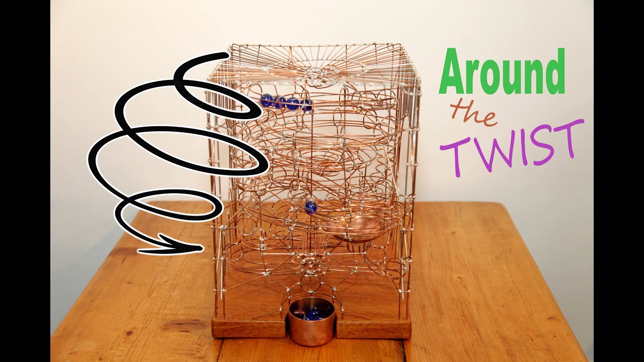 Around the Twist . Rolling ball sculpture. marble machine. marble run. kinetic sculpture