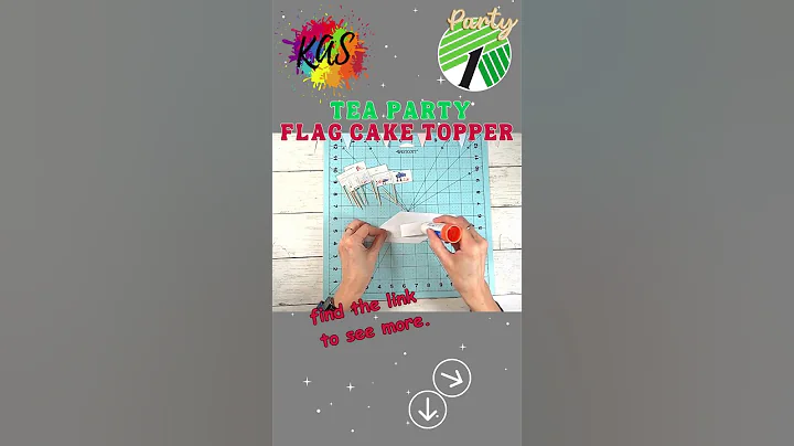 LOOK AT THIS CUTE TEA PARTY FLAG CAKE TOPPERS PRINTABLE DOWNLOAD Easy Party Favors to DIY Craft