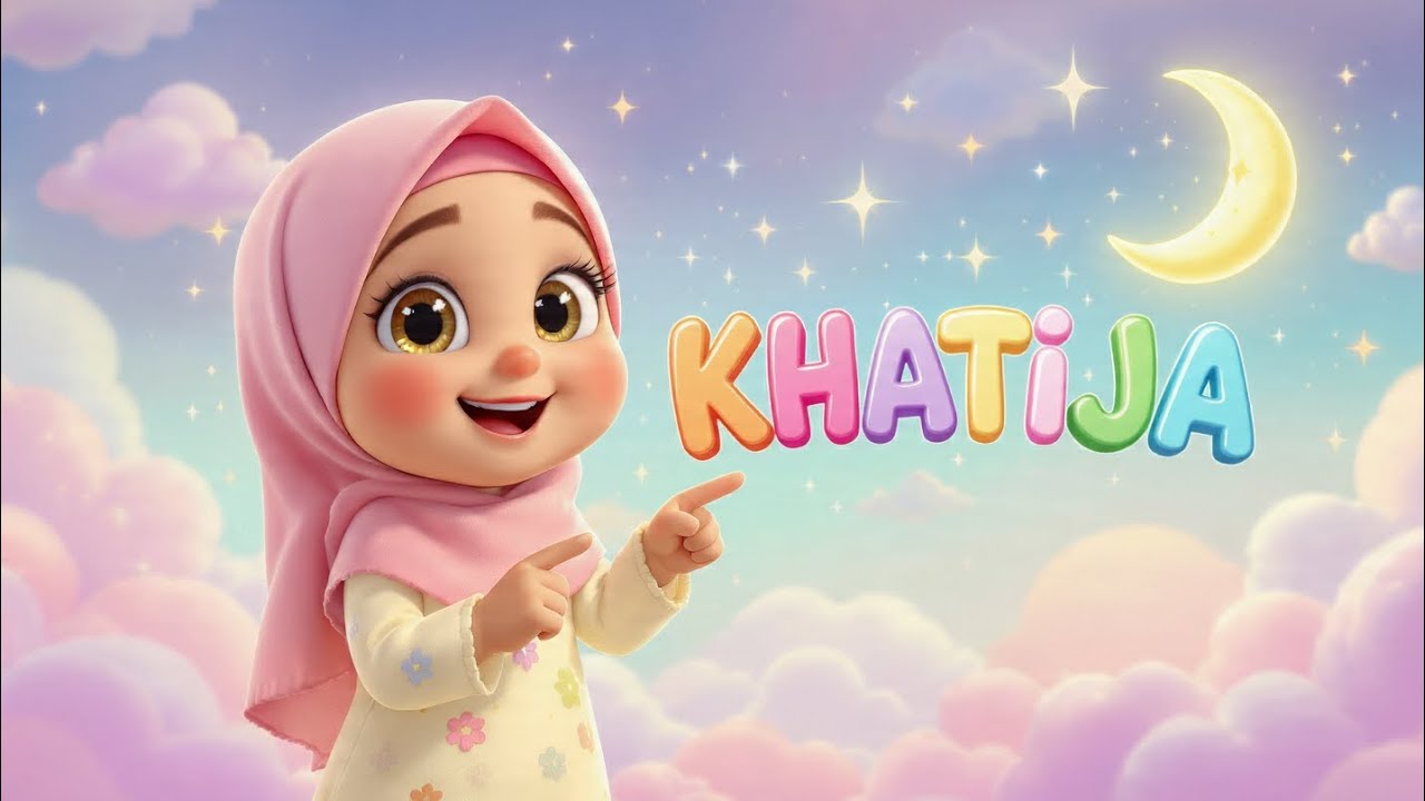 🎵 Khatija Name Song 🌸 | Islamic Kids Rhyme | Learn Names with Fun 