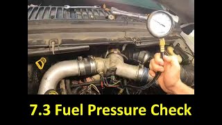 7.3 Fuel Pressure Check
