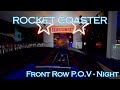 Planet coaster console edition rocket coaster  front row pov night