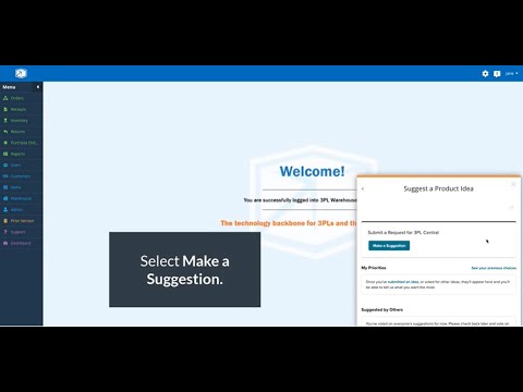 3PL Central WMS Product Ideas Tutorial